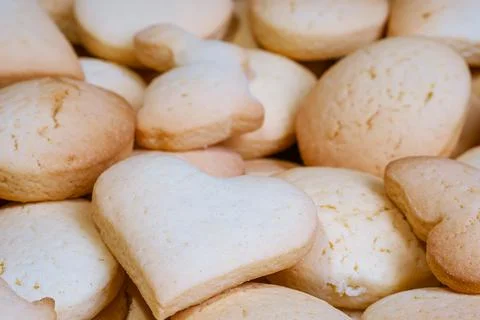 Background of cookies, biscuits assorted close up. Foto stock