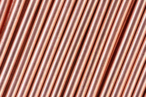 Background of copper wire Foto stock