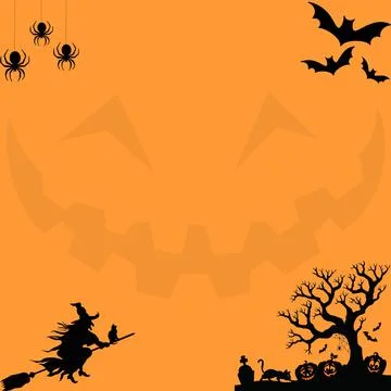 Background copy space area for social media template with Halloween them Stock Illustration