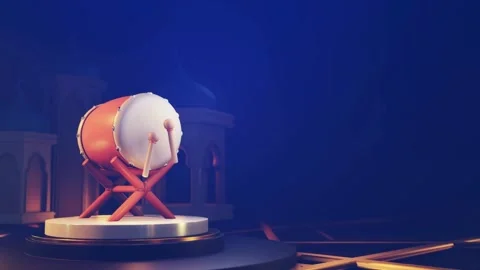 Background with Copy Space Background of Eid Al Fitr Mubarak and Traditional Stock Footage 270953101