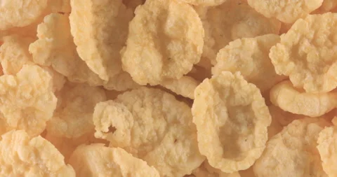 Background of corn flakes rotating close up Stock-Footage 128141124