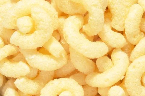 Background of corn snacks Foto stock