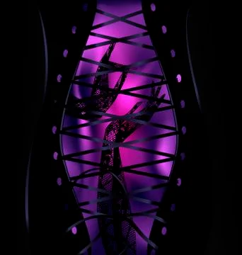 Background corset and hands Stock Illustration