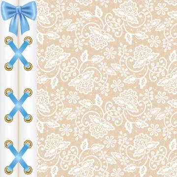 Background with corset lacing Stock Illustration