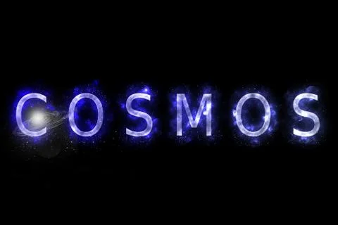 Background with cosmos text efect Stock Illustration