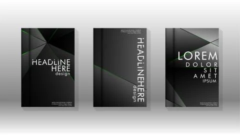 Background cover design luxurious polygon patterns.green triangle line Stockillustratie