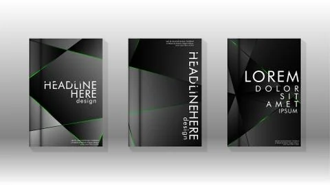 Background cover design luxurious polygon patterns.green triangle line 스톡 일러스트