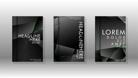 Background cover design luxurious polygon patterns.green triangle line Stockillustratie