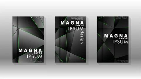 Background cover design luxurious polygon patterns.green triangle line 스톡 일러스트