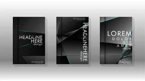 The background of the cover design pattern. blue triangle line. Vector front  Stock Illustration