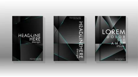 The background of the cover design pattern. blue triangle line. Vector front  Stock Illustration