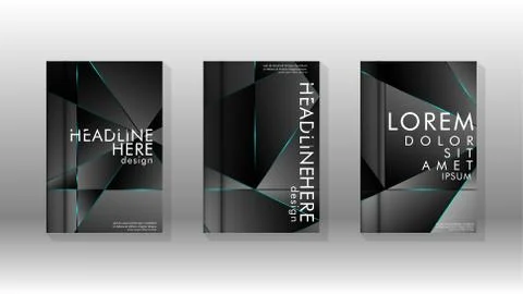 The background of the cover design pattern. blue triangle line. Vector front  Illustrazione stock