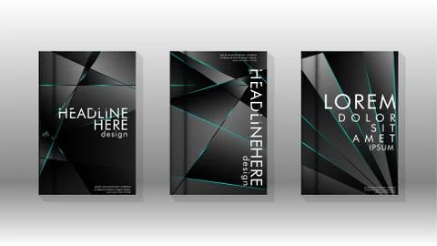 The background of the cover design pattern. blue triangle line. Vector front  Illustrazione stock