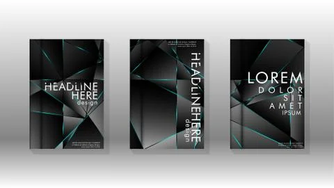 The background of the cover design pattern. blue triangle line. Vector front  Stock Illustration