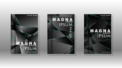 The background of the cover design pattern. blue triangle line. Vector front  Stock Illustration