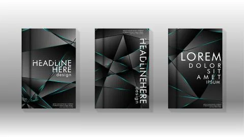 The background of the cover design pattern. blue triangle line. Vector front  스톡 일러스트