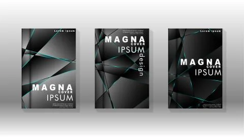 The background of the cover design pattern. blue triangle line. Vector front  Illustrazione stock