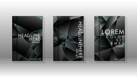 The background of the cover design pattern. blue triangle line. Vector front  Illustrazione stock