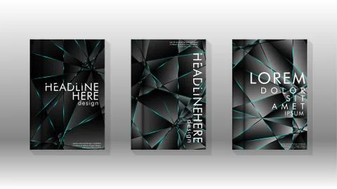 The background of the cover design pattern. blue triangle line. Vector front  Stock Illustration