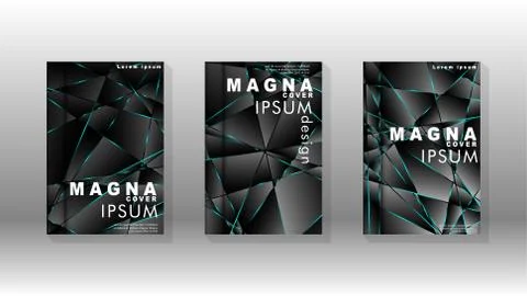 The background of the cover design pattern. blue triangle line. Vector front  Illustrazione stock