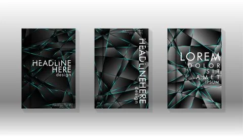 The background of the cover design pattern. blue triangle line. Vector front  Illustrazione stock