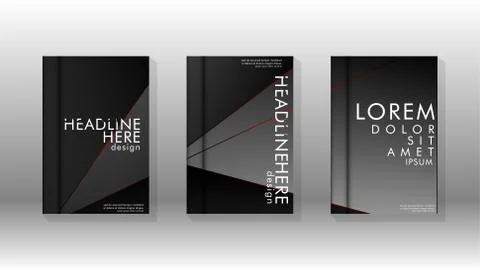 The background of the cover design pattern. Red triangle line. Vector front p Illustrazione stock