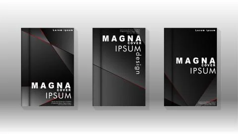 The background of the cover design pattern. Red triangle line. Vector front p Stock Illustration