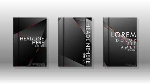 The background of the cover design pattern. Red triangle line. Vector front p Stock Illustration
