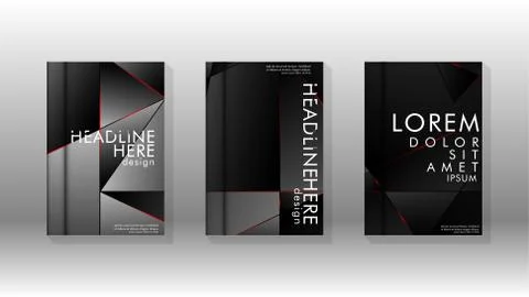 The background of the cover design pattern. Red triangle line. Vector front p Stock Illustration