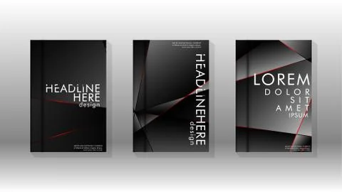 The background of the cover design pattern. Red triangle line. Vector front p Stock Illustration