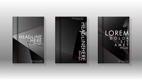 The background of the cover design pattern. Red triangle line. Vector front p Stock Illustration