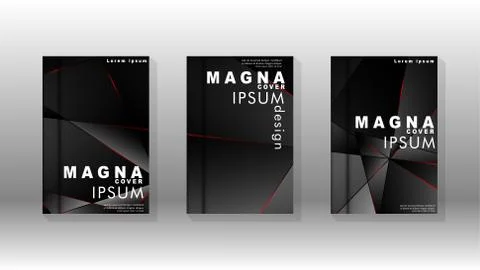 The background of the cover design pattern. Red triangle line. Vector front p Stock Illustration