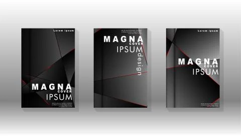 The background of the cover design pattern. Red triangle line. Vector front p Stock Illustration