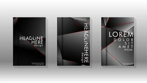 The background of the cover design pattern. Red triangle line. Vector front p Illustrazione stock