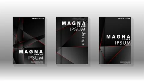 The background of the cover design pattern. Red triangle line. Vector front p Illustrazione stock