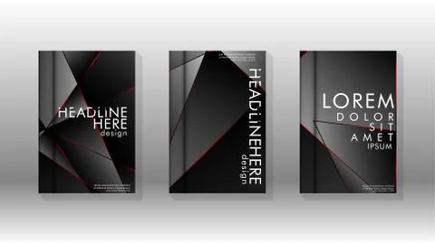 The background of the cover design pattern. Red triangle line. Vector front p Illustrazione stock