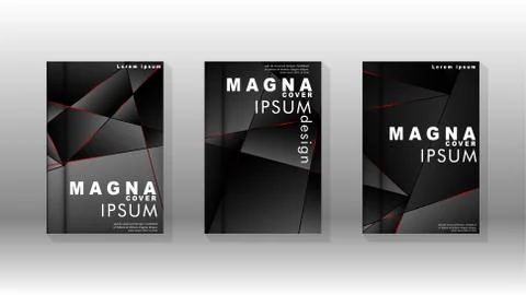 The background of the cover design pattern. Red triangle line. Vector front p イラスト素材