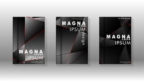 The background of the cover design pattern. Red triangle line. Vector front p Stock Illustration