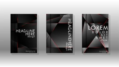 The background of the cover design pattern. Red triangle line. Vector front p Stock Illustration