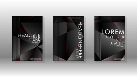The background of the cover design pattern. Red triangle line. Vector front p Stock Illustration