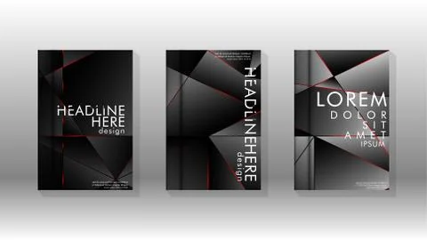 The background of the cover design pattern. Red triangle line. Vector front p Stock Illustration