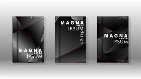 The background of the cover design pattern. Red triangle line. Vector front p Illustrazione stock