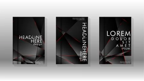 The background of the cover design pattern. Red triangle line. Vector front p Illustrazione stock