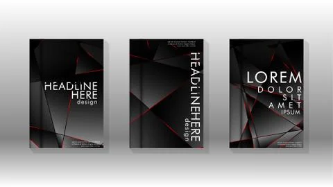 The background of the cover design pattern. Red triangle line. Vector front p Stock Illustration