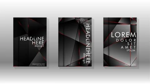 The background of the cover design pattern. Red triangle line. Vector front p 스톡 일러스트