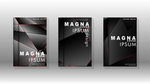 The background of the cover design pattern. Red triangle line. Vector front p Illustrazione stock