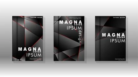 The background of the cover design pattern. Red triangle line. Vector front p Illustrazione stock