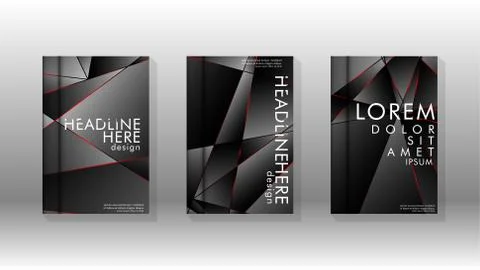 The background of the cover design pattern. Red triangle line. Vector front p Illustrazione stock