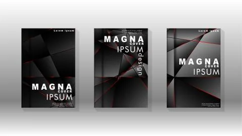 The background of the cover design pattern. Red triangle line. Vector front p Stock Illustration