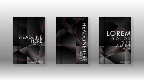 The background of the cover design pattern. Red triangle line. Vector front p Stockillustratie